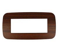 SANDASDON Placca Futura 4M e 6M Compatibile Con Bticino Axolute Tanti Colori Disponibili (6M 6 Posti Per Scatola 506 507, Radica)