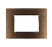 SANDASDON Placca Luxury 3M In Metallo Satinato Compatibile Con Bticino Axolute