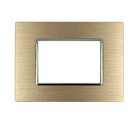 SANDASDON Placca Luxury 3M In Metallo Satinato Compatibile Con Bticino Axolute