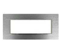 SANDASDON Placca Luxury 6M In Metallo Satinato Compatibile Con Bticino Axolute