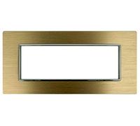 SANDASDON Placca Luxury 6M In Metallo Satinato Compatibile Con Bticino Axolute