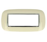 SANDASDON Placca Oval 4M e 6M Compatibile Con Bticino Axolute Tanti Colori Disponibili (6M 6 Posti Per Scatola 506 507, Sabbia)