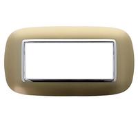 SANDASDON Placca Oval 4M e 6M Compatibile Con Bticino Axolute Tanti Colori Disponibili (6M 6 Posti Per Scatola 506 507, Oro)
