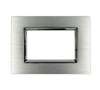 SANDASDON Placca Reflex In Metallo Satinato Compatibile Con Bticino Living