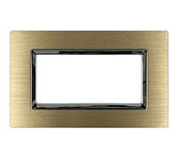 SANDASDON Placca Reflex In Metallo Satinato Compatibile Con Bticino Living