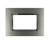 SANDASDON Placca Reflex In Metallo Satinato Compatibile Con Bticino Living