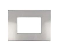 SANDASDON, Placca Slim Sottile 3M 4M 6M, Compatibile Con Bticino Axolute Air (3M Per 3 Moduli, Silver Argento)