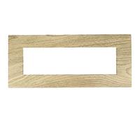 SANDASDON, Placca Slim Sottile 3M 4M 6M, Compatibile Con Bticino Axolute Air (6M Per 6 Moduli, Legno Chiaro)