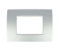 SANDASDON, Placca Slim Sottile 3M 4M 7M, Compatibile con Bticino Living Light Air (3M Per 3 Moduli, Silver Argento)