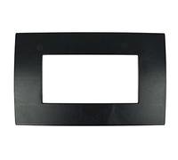 SANDASDON, Placca Slim Sottile 3M 4M 7M, Compatibile con Bticino Living Light Air (4M Per 4 Moduli, Nero)