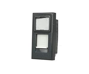 SANDASDON SD29790-6 Presa Dati RJ45 CAT6 LAN Nero Con Coperchio Compatibile con Bticino Axolute