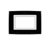 SANDASDON SD68003-2VT Placca Elegance 3M Nero Compatibile con Bticino Matix
