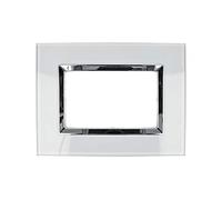 SANDASDON SD68003VT Placca Elegance 3M Bianco Compatibile con Bticino Matix