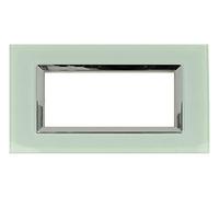 SANDASDON SD68006-3VT Placca Elegance 6M Colore Verde Biancastro Compatibile con Bticino Matix