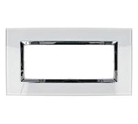SANDASDON SD68006VT Placca Elegance 6M Bianco Compatibile con Bticino Matix