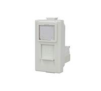 SANDASDON SD69790 Presa Dati RJ45 CAT5E LAN Bianco Con Coperchio Compatibile Bticino Matix