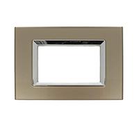 SANDASDON SD88003-11PG Placca 3M Bronzo Plexiglass Compatibile Con Bticino Living