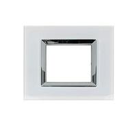 SANDASDON SD98002VT Placca Delux 2M Bianco Compatibile Vimar Arke