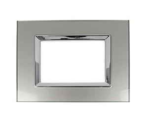 SANDASDON SD98003-07VT Placca Delux 3M TITANIO Compatibile Vimar Arke