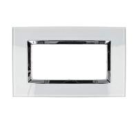 SANDASDON SD98004VT Placca Delux 4M Bianco Compatibile Con Vimar Arke