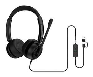 Sandberg 126-54 cuffia e auricolare Cablato A Padiglione Ufficio USB Type-C / USB Type-A Nero NEW