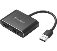 Sandberg 134-35 adattatore grafico USB Nero