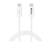 Sandberg 136-56 cavo USB USB4 Gen 3x2 1 m USB C Bianco NEW
