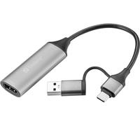Sandberg 136-70 cavo e adattatore video HDMI tipo A (Standard) USB Type-A + USB Type-C Grigio NEW