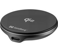 Sandberg 441-61 Caricabatterie per dispositivi mobili Universale Alluminio, Nero USB Carica wireless Interno