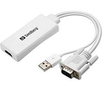 Sandberg 508-78 Convertitore VGA, HDMI e DVI, Bianco