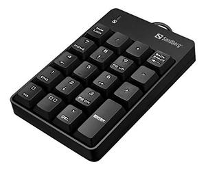 SANDBERG TECLADO NUMERICO, USB, NEGRO
