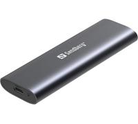 Sandberg USB 32 Case for M2+NVMe SSD Box esterno SSD Nero