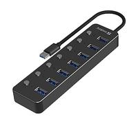 SANDBERG 134-33 - Hub USB 3.0 a 7 porte, alluminio, cavo USB-A.