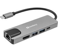 Sandberg USB-C 5 in 1 Travel Dock Saver, 336-99