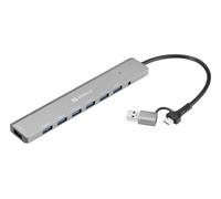 Sandberg USB C/A to 7 x USB 3.0 Hub USB-C/A to 7 x USB 3.0 Hub, 136-66