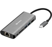 Sandberg USB-C Dock HDMI+LAN+SD+USB61W 136-18 Adattatore Type-C Argento