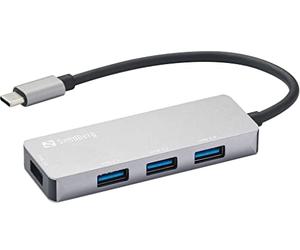 Sandberg USB-C Hub 1xUSB3.0+3x2.0 Saver USB-C Hub 1xUSB3.0+3x2.0, 336-32 (USB-C Hub 1xUSB3.0+3x2.0 Saver, USB 3.2 Gen 1 (3.1 Gen 1) Type-C, USB 2.0, USB 3.2 Gen 1 (3.1 Gen 1))