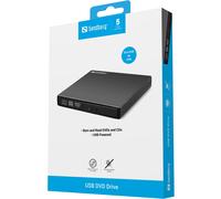 Sandberg USB Mini DVD Burner 133-66 - Masterizzatore Esterno Slim - NUOVO