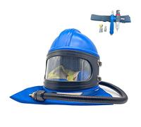 Sandblaster Casco sicuro Air Feed Sandblast Casco con spalla Protettiva Sand Blast Hood Protector per sabbiatura Dotato di un termostato Sandblaster