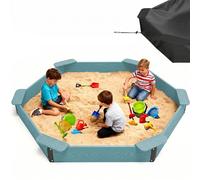 Sandbox esterno esagonale con la copertura per la grande scatola di sabbia dell'HDPE dei bambini
