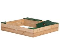 Sandbox in legno AXI con spazio di stivaggio e telone
