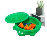 Sandbox per tartarughe con coperchio, sabbiera coperta con attrezzi per sabbia, set di giocattoli di sabbia, per ragazze, all'aperto, giardino, giochi, studio, camera da, balcone