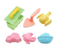 Sandbox Toys, Beach Sand Toy, 5 Pieces Multicolor Bright Colors Easy Carry Fun Shapes Digging Tools Lightweight Design Compact Size, Kid Sand Set for Boys Girls