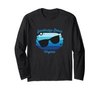 Sandbridge Beach VA Virginia Souvenir Nautico Surfista Graphi Maglia a Manica