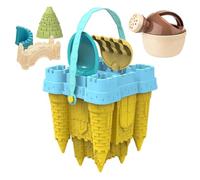 SandcastleBuilding Kit - Set di per castello di sabbia, attrezzatura da gioco fantasiosa da spiaggia, giocattoli di sabbia adatti ai viaggi, zaino in rete, per artigianato costiero