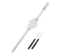 SANDEIN Cinturino di ricambio compatibile con Fossil, da donna, in morbida pelle, 8 mm, per Fossil ES3077, ES3148, ES3262, ES4119, ES4176, cinturino di ricambio (bianco + fibbia in oro rosa)