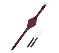 SANDEIN Cinturino di ricambio compatibile con Fossil, da donna, in morbida pelle, 8 mm, per Fossil ES3077, ES3148, ES3262, ES4119, ES4176, cinturino di ricambio (rosso + fibbia in oro rosa)