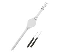 SANDEIN Cinturino di ricambio compatibile con Fossil, da donna, in morbida pelle, 8 mm, per Fossil ES3077, ES3148, ES3262, ES4119, ES4176, cinturino di ricambio (bianco + fibbia argentata)