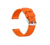 Sandein Cinturino di ricambio in silicone a sgancio rapido, compatibile con cinturini da 18 mm, 20 mm, 22 mm (18 mm, arancione)