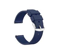 Sandein - Cinturino di ricambio in silicone a sgancio rapido in gomma morbida, compatibile con cinturini da 18 mm, 20 mm, 22 mm (22 mm, blu navy)